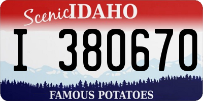 ID license plate I380670