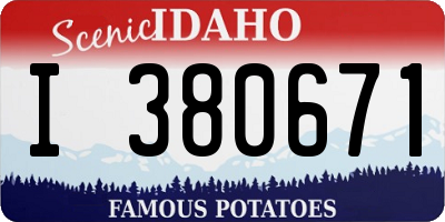 ID license plate I380671