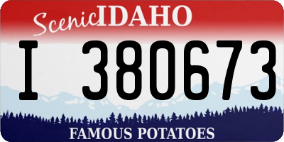 ID license plate I380673