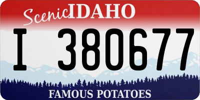 ID license plate I380677