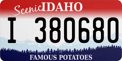 ID license plate I380680
