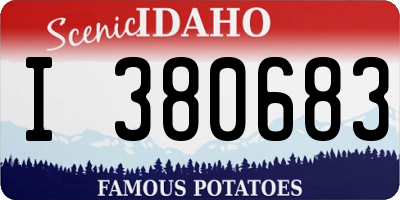 ID license plate I380683