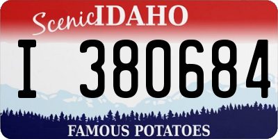 ID license plate I380684
