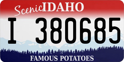ID license plate I380685