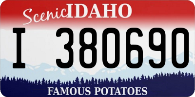 ID license plate I380690