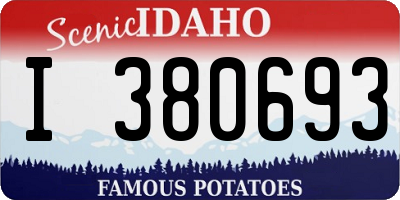 ID license plate I380693