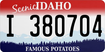 ID license plate I380704