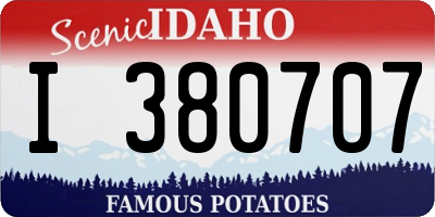 ID license plate I380707