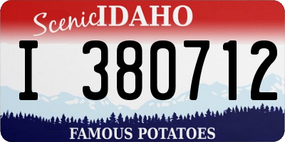 ID license plate I380712
