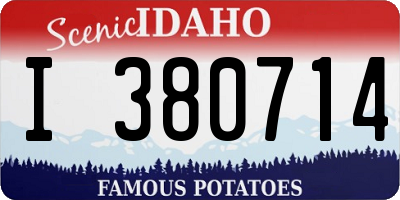 ID license plate I380714