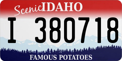 ID license plate I380718