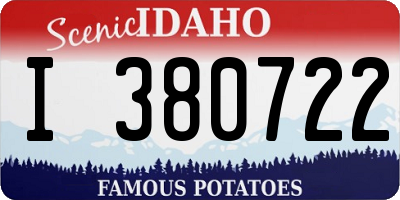 ID license plate I380722