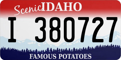 ID license plate I380727