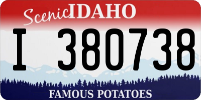 ID license plate I380738