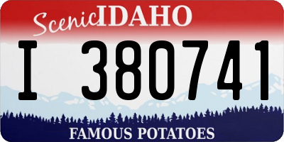 ID license plate I380741