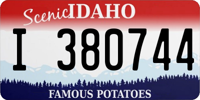 ID license plate I380744