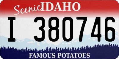 ID license plate I380746