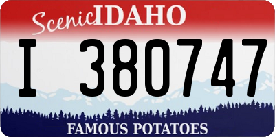 ID license plate I380747
