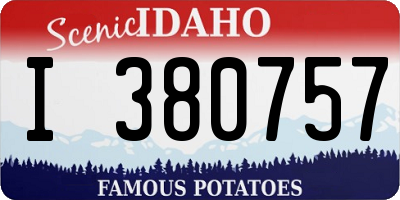 ID license plate I380757
