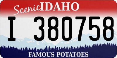 ID license plate I380758