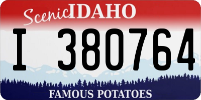 ID license plate I380764