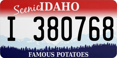 ID license plate I380768