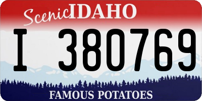 ID license plate I380769