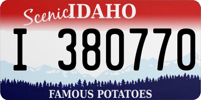 ID license plate I380770