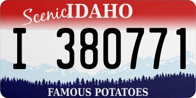 ID license plate I380771