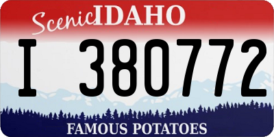 ID license plate I380772