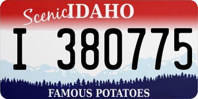 ID license plate I380775