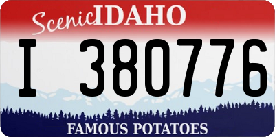 ID license plate I380776