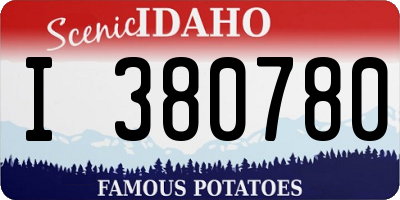 ID license plate I380780