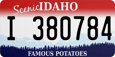 ID license plate I380784