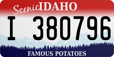 ID license plate I380796