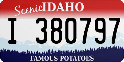 ID license plate I380797