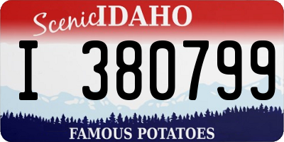 ID license plate I380799