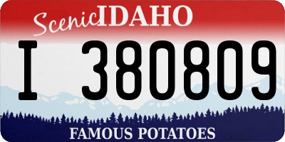 ID license plate I380809