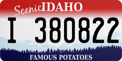 ID license plate I380822