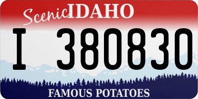 ID license plate I380830