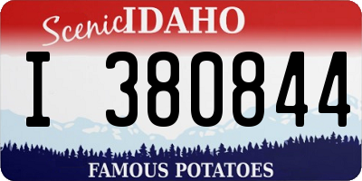 ID license plate I380844