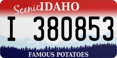 ID license plate I380853