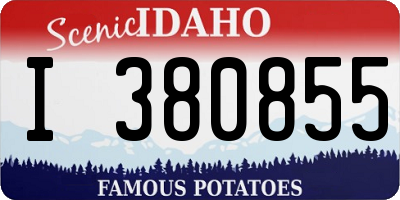 ID license plate I380855