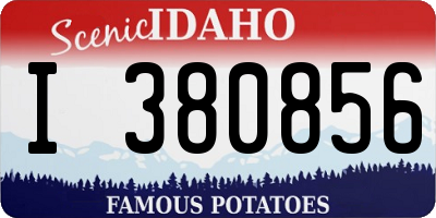 ID license plate I380856