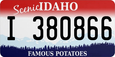 ID license plate I380866