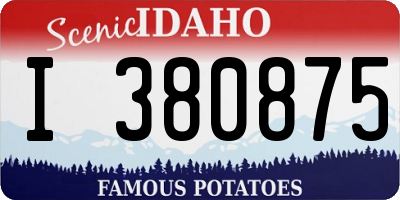 ID license plate I380875