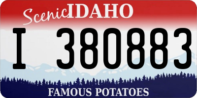 ID license plate I380883