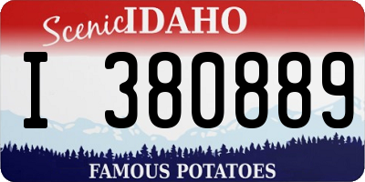 ID license plate I380889