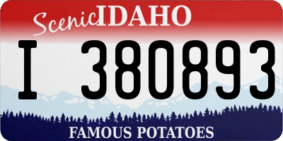 ID license plate I380893
