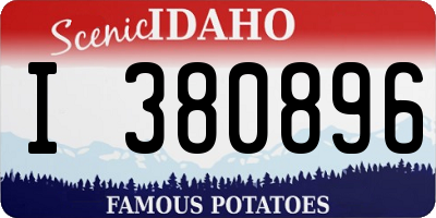 ID license plate I380896